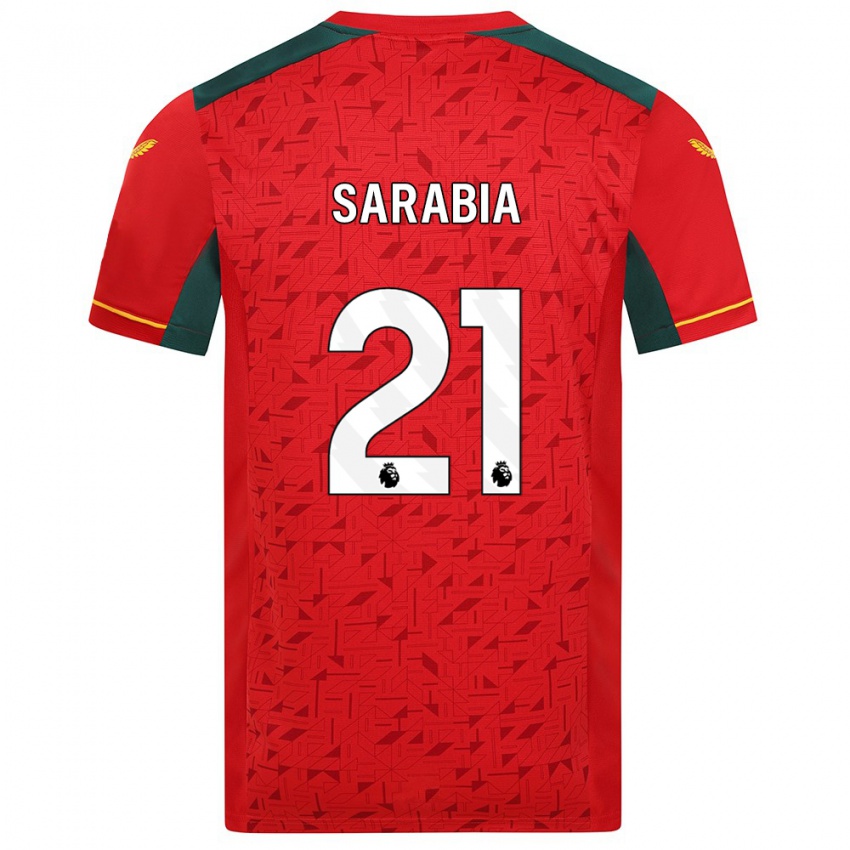 Mulher Camisola Pablo Sarabia #21 Vermelho Alternativa 2023/24 Camisa