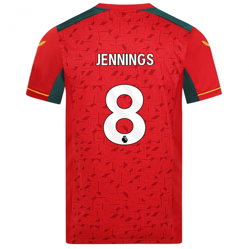 Mulher Camisola Shannie Jennings #8 Vermelho Alternativa 2023/24 Camisa