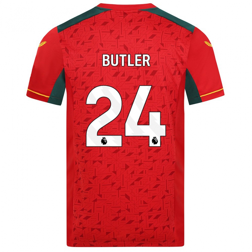 Mulher Camisola Elli Butler #24 Vermelho Alternativa 2023/24 Camisa