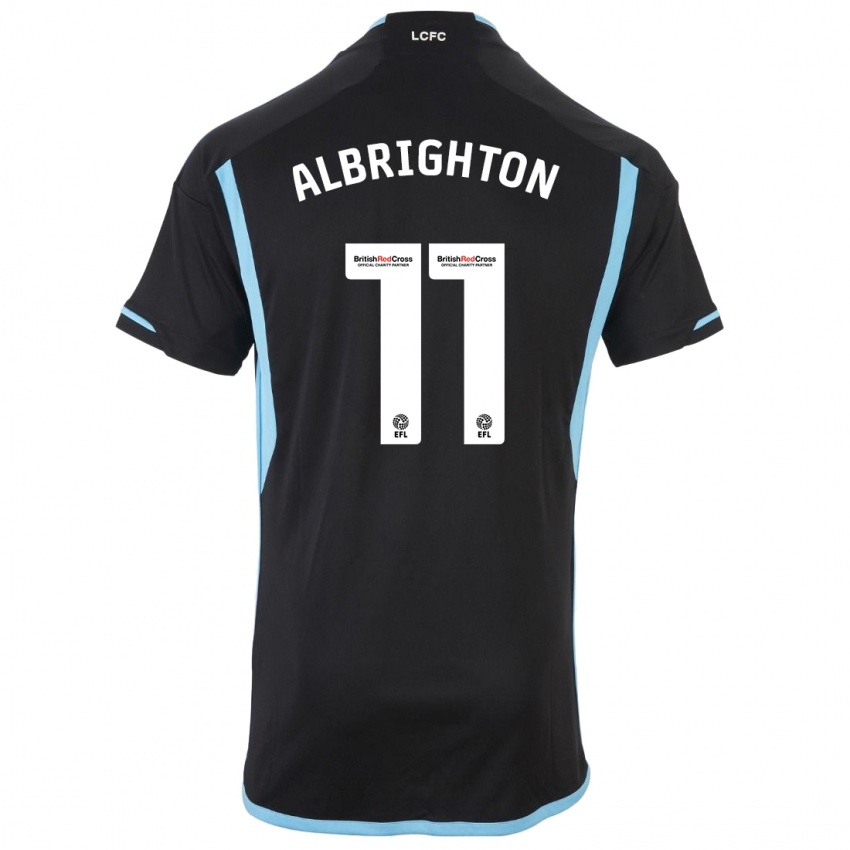 Mulher Camisola Marc Albrighton #11 Preto Alternativa 2023/24 Camisa