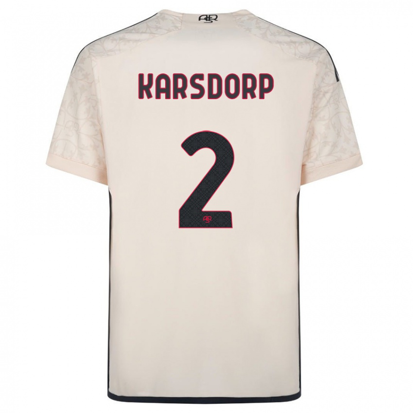 Mulher Camisola Rick Karsdorp #2 Esbranquiçado Alternativa 2023/24 Camisa
