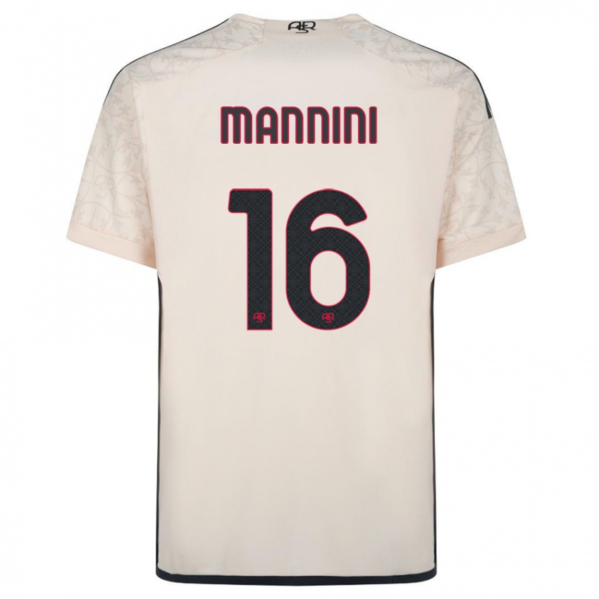 Mulher Camisola Mattia Mannini #16 Esbranquiçado Alternativa 2023/24 Camisa