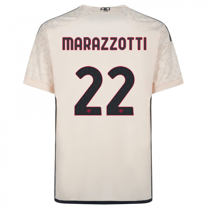 Mulher Camisola Fabrizio Marazzotti #22 Esbranquiçado Alternativa 2023/24 Camisa
