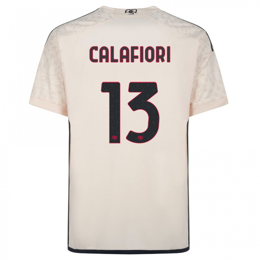 Mulher Camisola Riccardo Calafiori #13 Esbranquiçado Alternativa 2023/24 Camisa