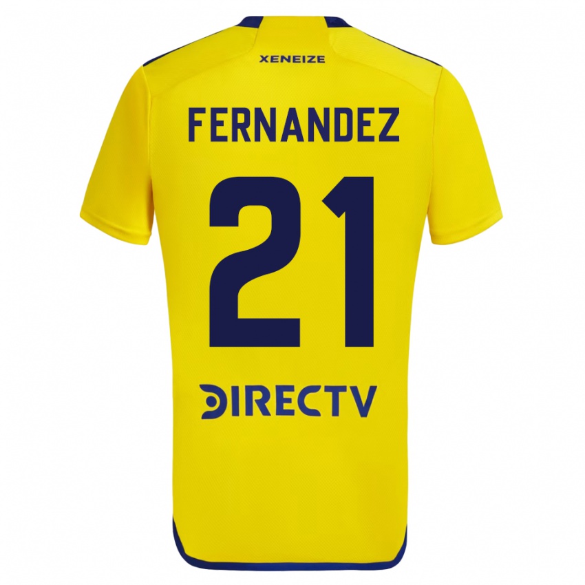 Mulher Camisola Ezequiel Fernandez #21 Amarelo Alternativa 2023/24 Camisa