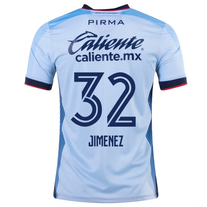 Mulher Camisola Cristian Jimenez #32 Céu Azul Alternativa 2023/24 Camisa