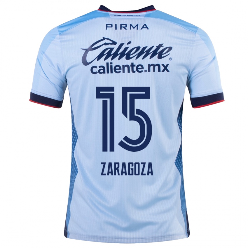 Mulher Camisola Nancy Zaragoza #15 Céu Azul Alternativa 2023/24 Camisa