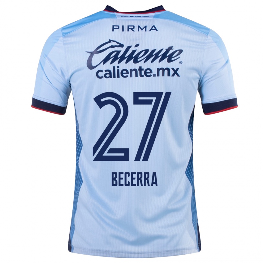 Mulher Camisola Ana Becerra #27 Céu Azul Alternativa 2023/24 Camisa