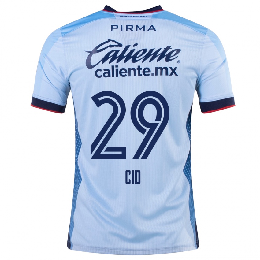 Mulher Camisola Claudia Cid #29 Céu Azul Alternativa 2023/24 Camisa