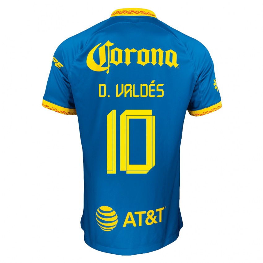 Mulher Camisola Diego Valdes #10 Azul Alternativa 2023/24 Camisa