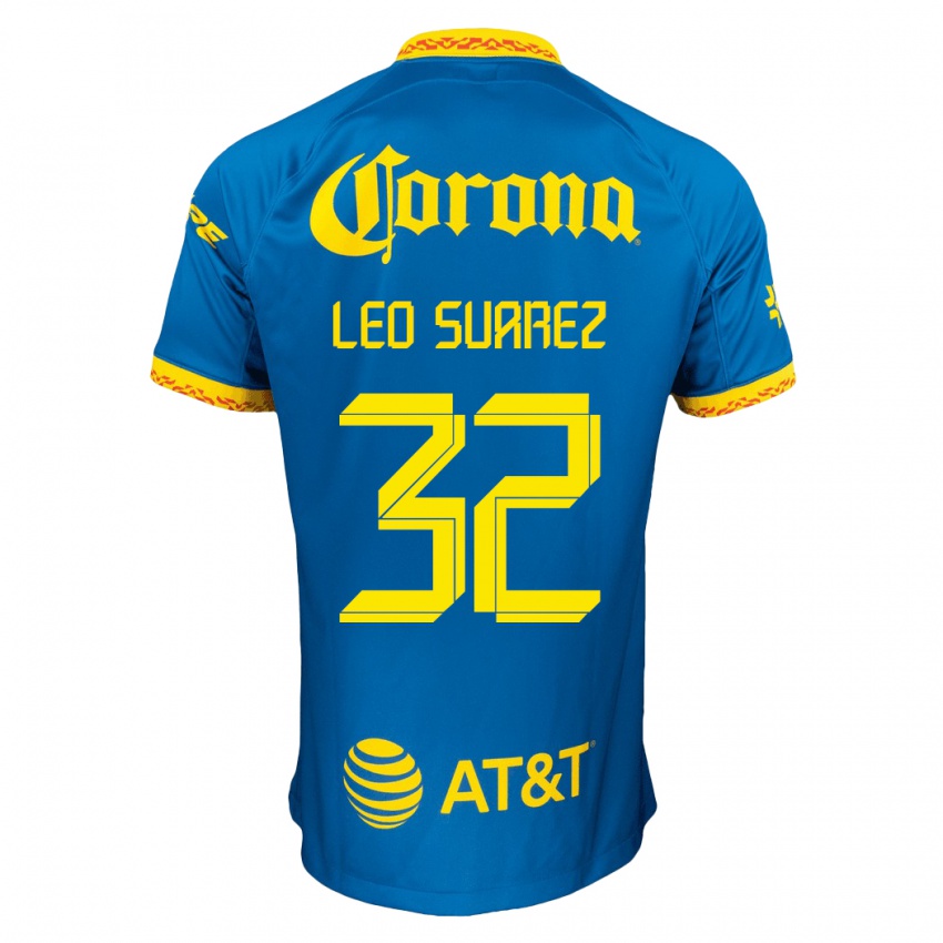 Mulher Camisola Leo Suarez #32 Azul Alternativa 2023/24 Camisa
