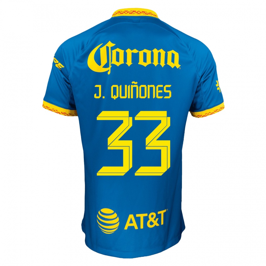 Mulher Camisola Julián Quiñones #33 Azul Alternativa 2023/24 Camisa