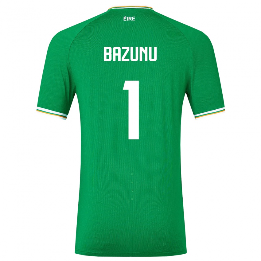 Criança Camisola Irlanda Gavin Bazunu #1 Verde Principal 24-26 Camisa