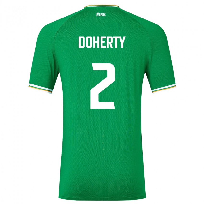 Criança Camisola Irlanda Matt Doherty #2 Verde Principal 24-26 Camisa