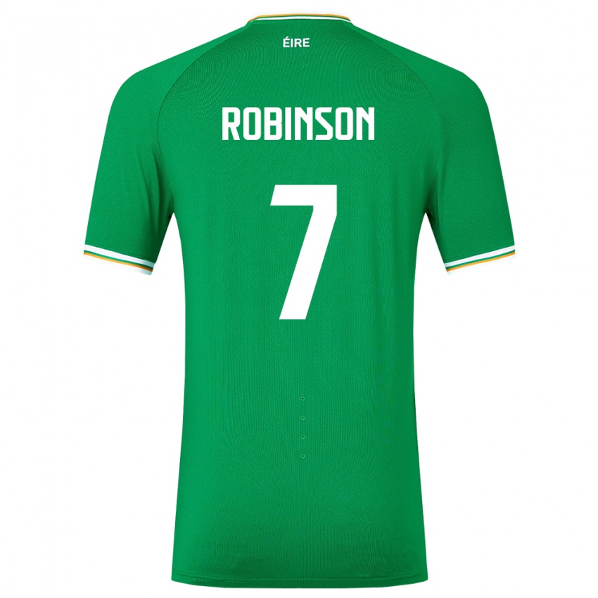 Criança Camisola Irlanda Callum Robinson #7 Verde Principal 24-26 Camisa