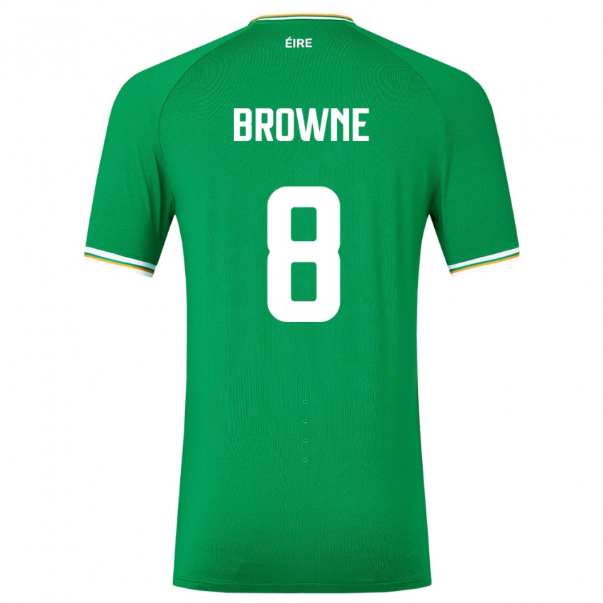 Criança Camisola Irlanda Alan Browne #8 Verde Principal 24-26 Camisa
