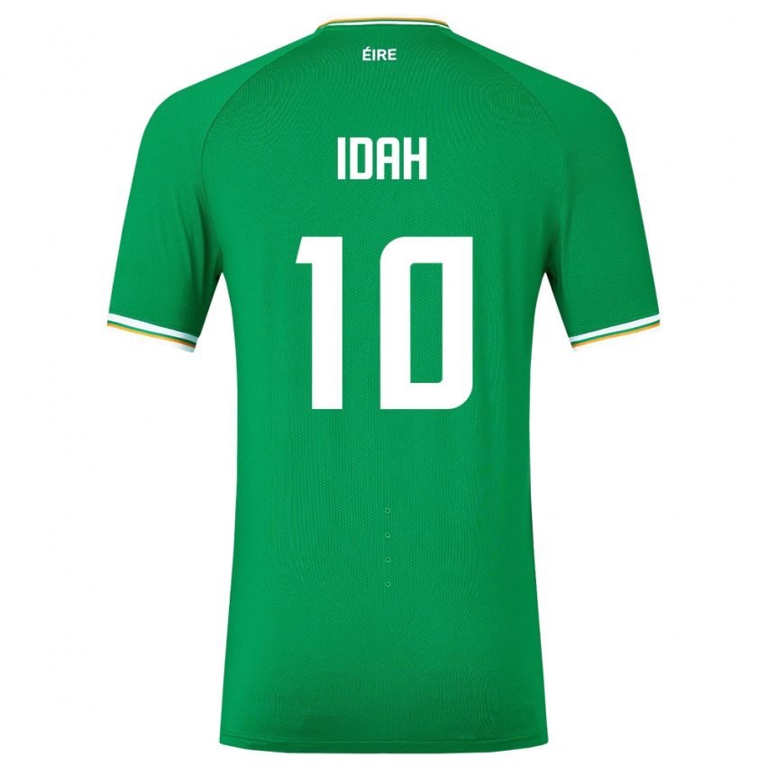 Criança Camisola Irlanda Adam Idah #10 Verde Principal 24-26 Camisa