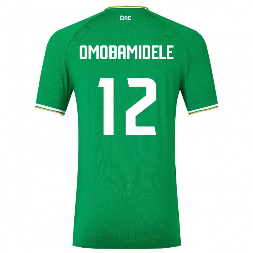 Criança Camisola Irlanda Andrew Omobamidele #12 Verde Principal 24-26 Camisa