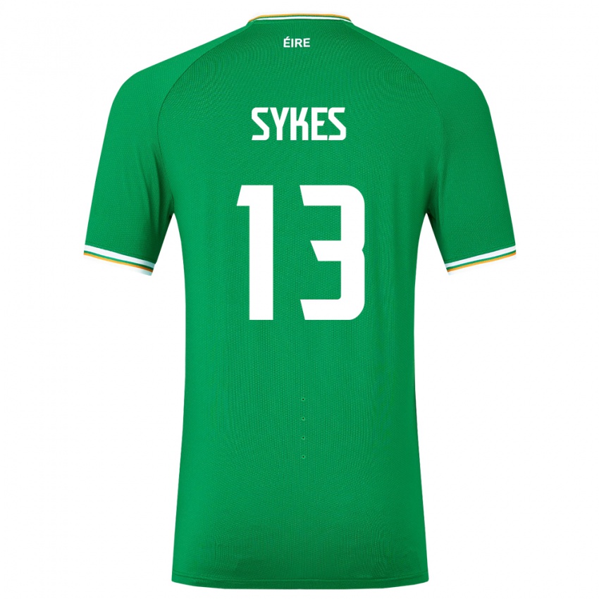 Criança Camisola Irlanda Mark Sykes #13 Verde Principal 24-26 Camisa