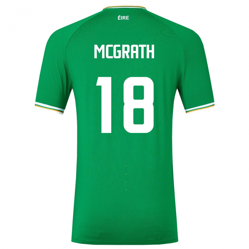 Criança Camisola Irlanda Jamie Mcgrath #18 Verde Principal 24-26 Camisa