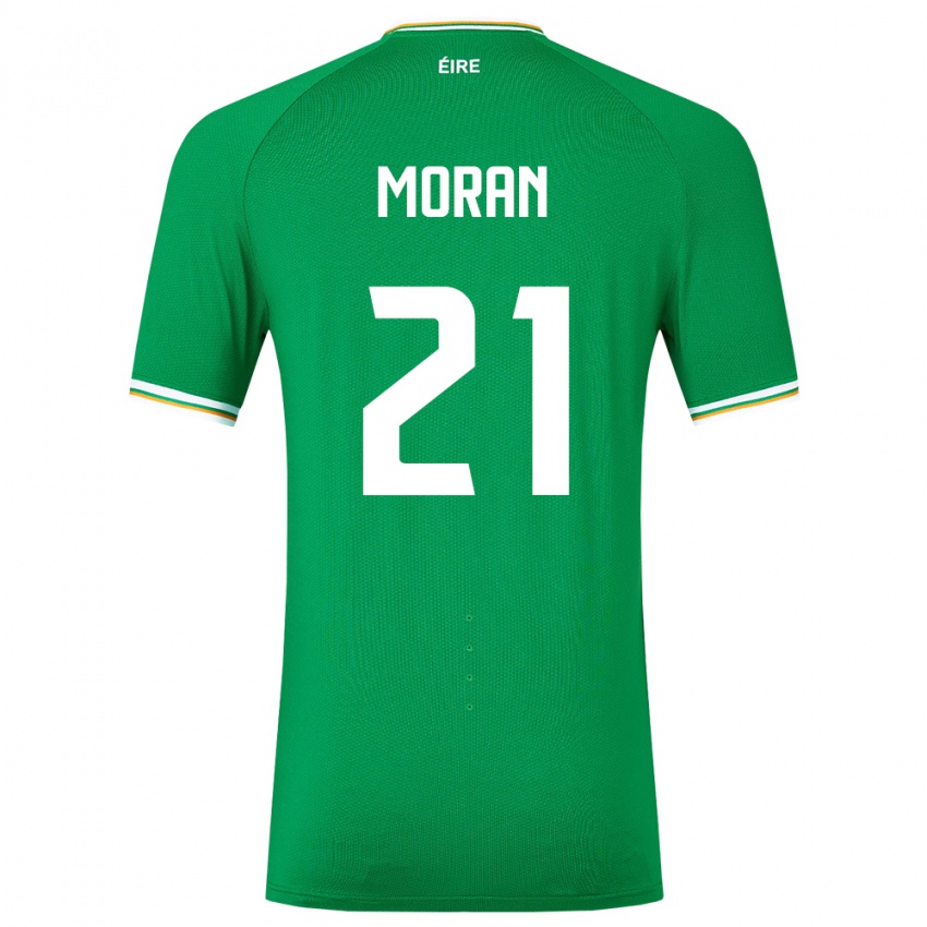 Criança Camisola Irlanda Andy Moran #21 Verde Principal 24-26 Camisa