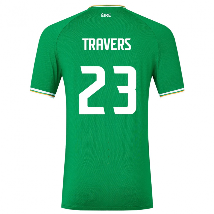 Criança Camisola Irlanda Mark Travers #23 Verde Principal 24-26 Camisa