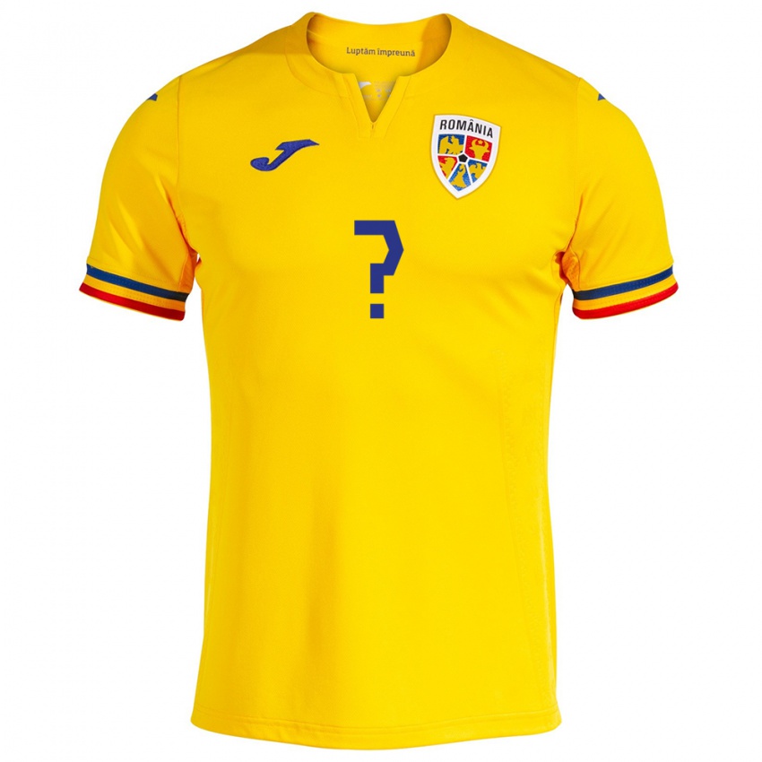 Homem Camisola Romênia Eric Vînău #0 Amarelo Principal 24-26 Camisa