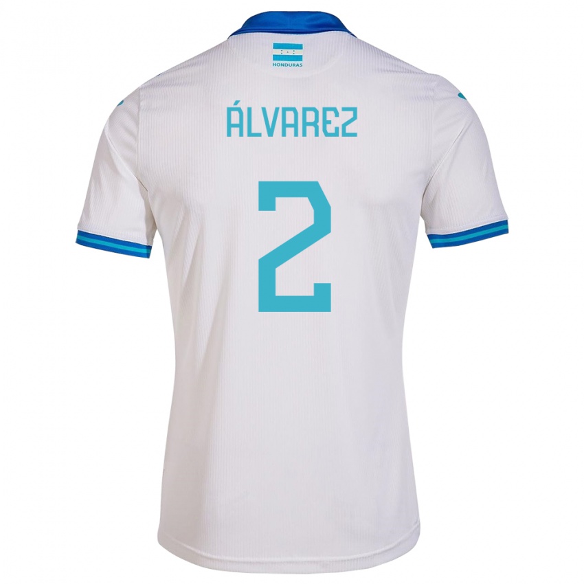 Homem Camisola Honduras Kevin Álvarez #2 Branco Principal 24-26 Camisa