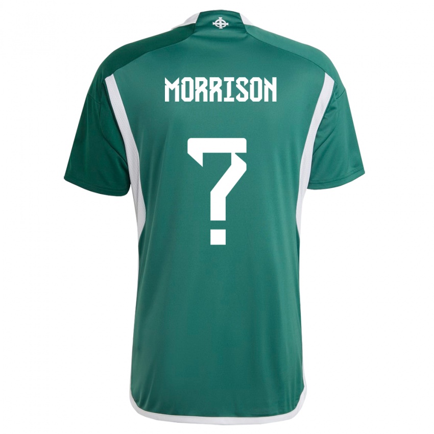 Homem Camisola Irlanda Do Norte Kieran Morrison #0 Verde Principal 24-26 Camisa