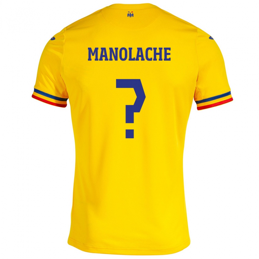 Mulher Camisola Romênia Luca Manolache #0 Amarelo Principal 24-26 Camisa