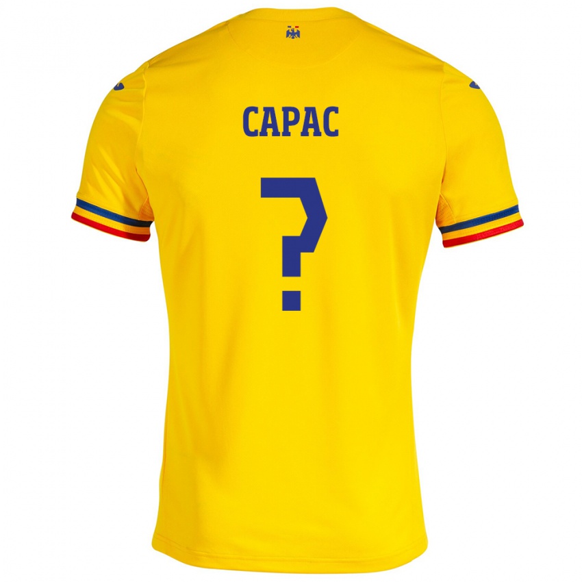 Mulher Camisola Romênia Alexandru Capac #0 Amarelo Principal 24-26 Camisa