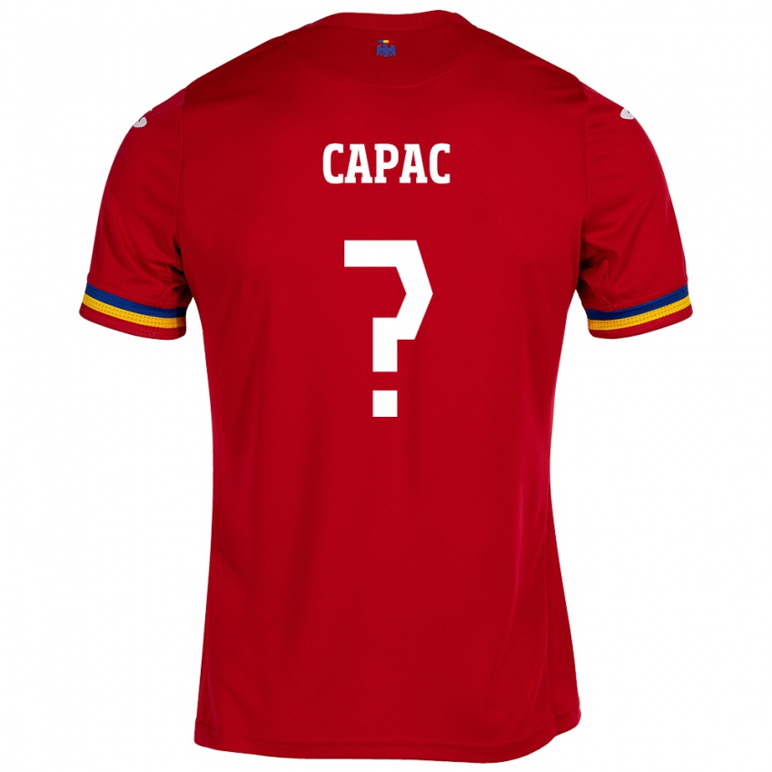 Mulher Camisola Romênia Alexandru Capac #0 Vermelho Alternativa 24-26 Camisa