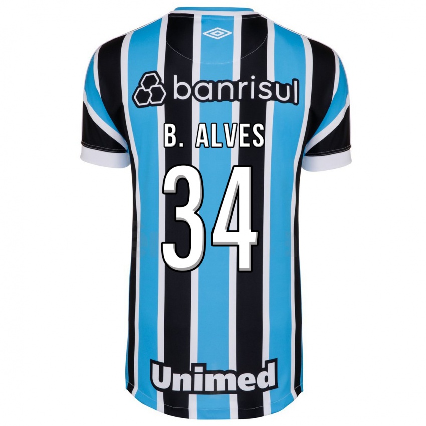 Criança Camisola Bruno Alves #34 Azul Principal 2023/24 Camisa