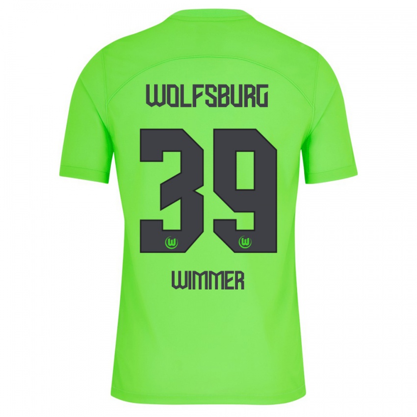Criança Camisola Patrick Wimmer #39 Verde Principal 2023/24 Camisa