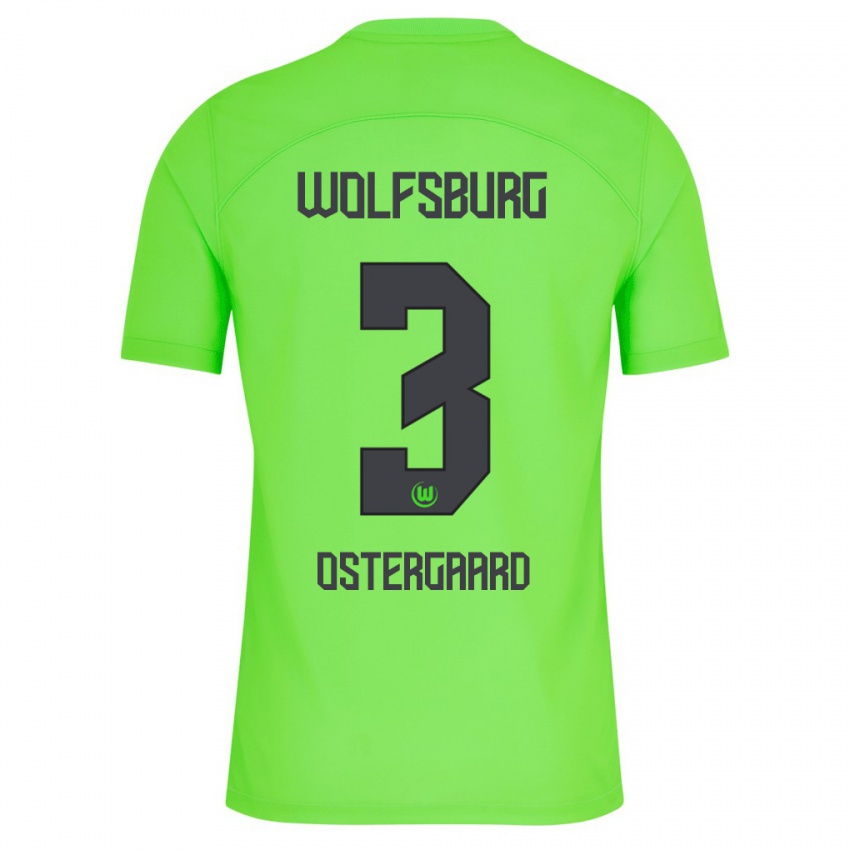 Criança Camisola Christian Östergaard #3 Verde Principal 2023/24 Camisa