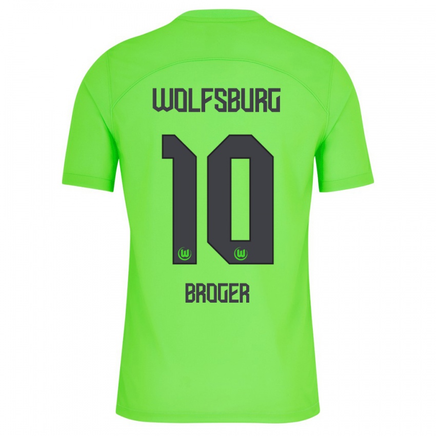 Criança Camisola Bennit Bröger #10 Verde Principal 2023/24 Camisa