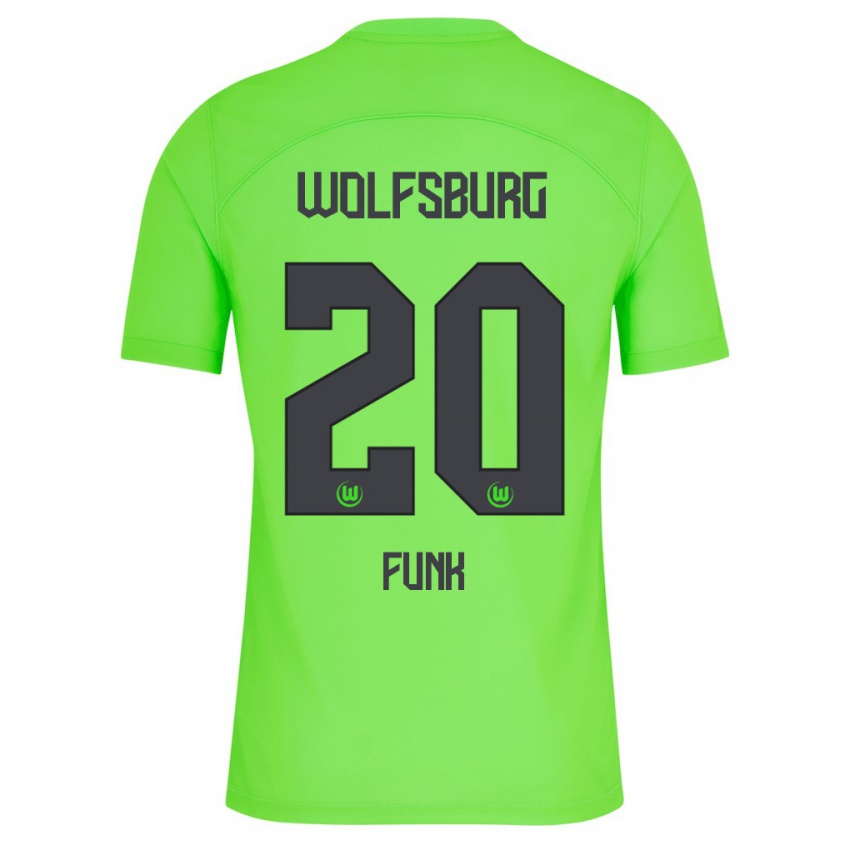 Criança Camisola Jonah Funk #20 Verde Principal 2023/24 Camisa