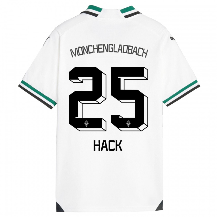 Criança Camisola Robin Hack #25 Branco Verde Principal 2023/24 Camisa