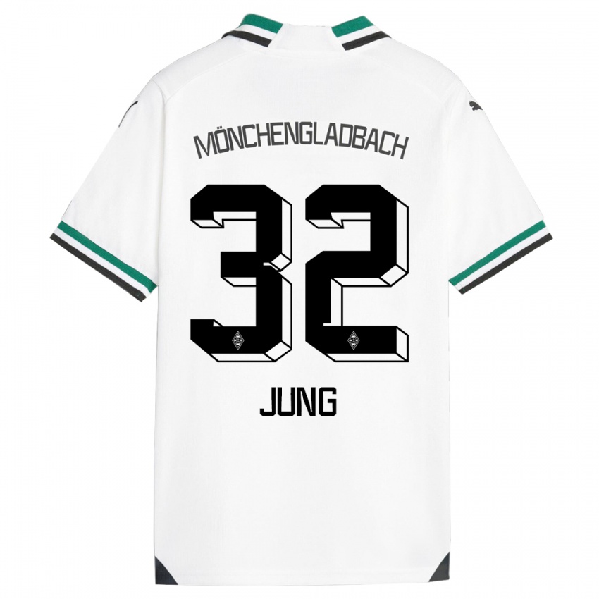Criança Camisola In-Gyom Jung #32 Branco Verde Principal 2023/24 Camisa