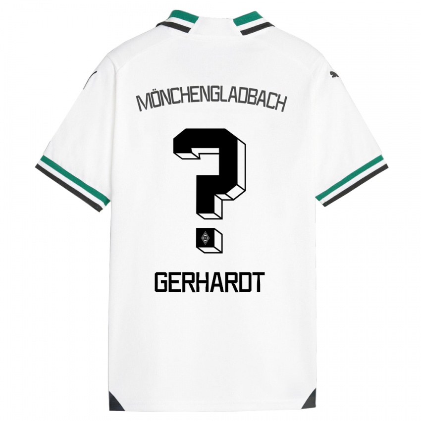 Criança Camisola Konstantin Gerhardt #0 Branco Verde Principal 2023/24 Camisa