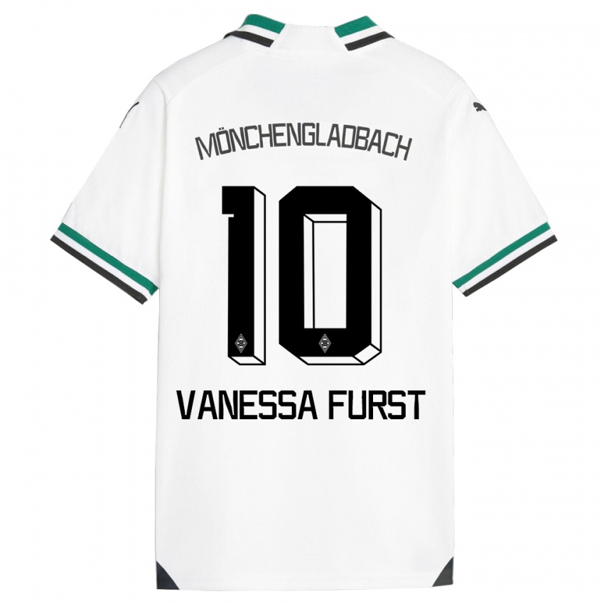 Criança Camisola Vanessa Fürst #10 Branco Verde Principal 2023/24 Camisa