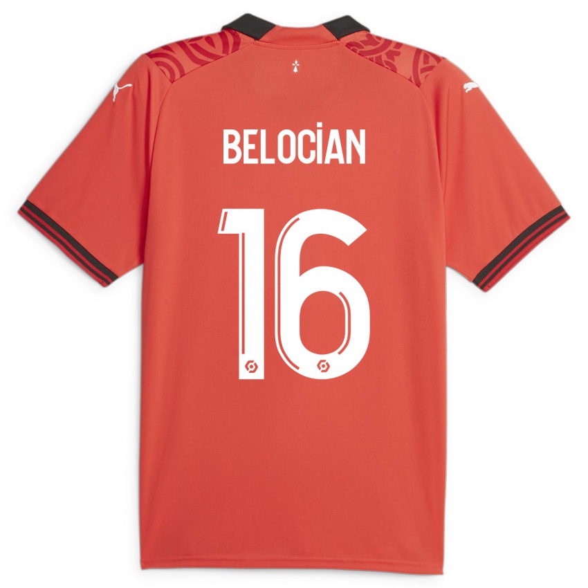 Criança Camisola Jeanuël Belocian #16 Vermelho Principal 2023/24 Camisa