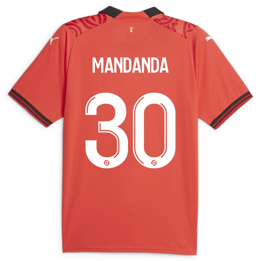 Criança Camisola Steve Mandanda #30 Vermelho Principal 2023/24 Camisa