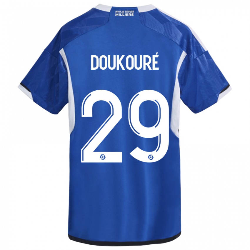 Criança Camisola Ismaël Doukouré #29 Azul Principal 2023/24 Camisa