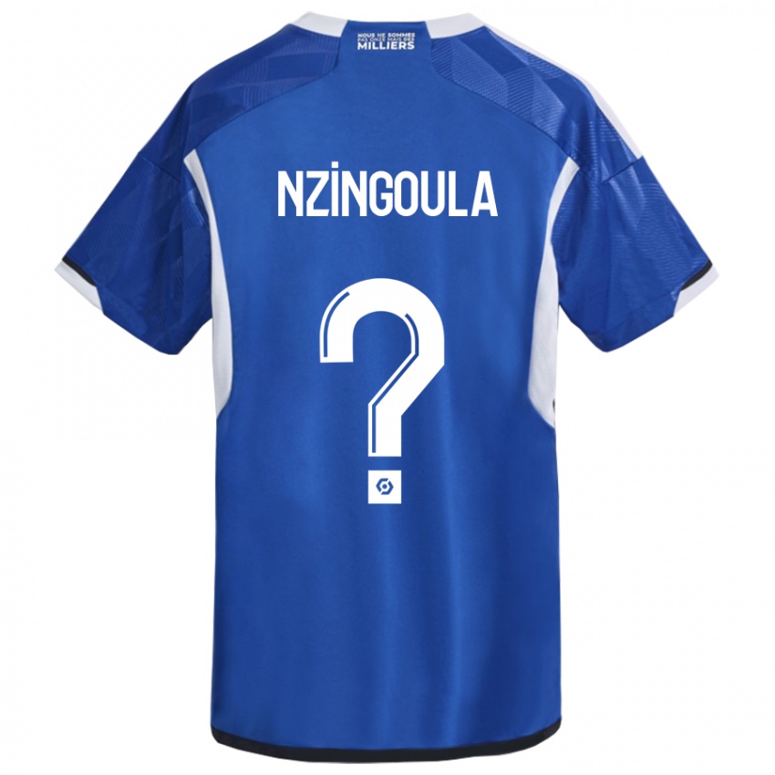Criança Camisola Rabby Nzingoula #0 Azul Principal 2023/24 Camisa