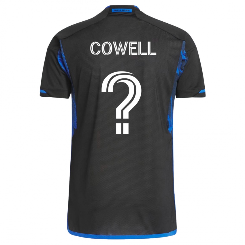 Criança Camisola Chance Cowell #0 Azul Preto Principal 2023/24 Camisa