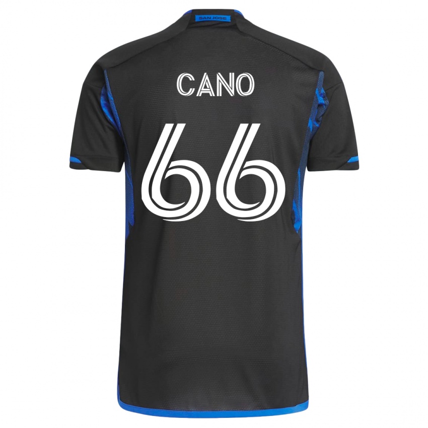 Criança Camisola Alejandro Cano #66 Azul Preto Principal 2023/24 Camisa