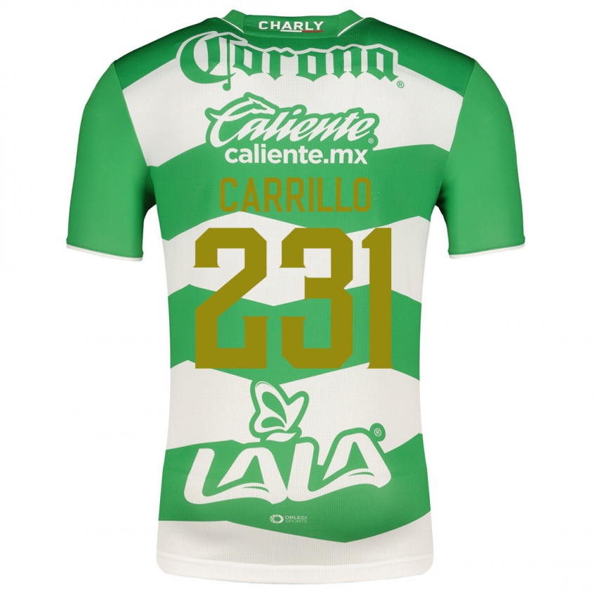 Criança Camisola Ángel Carrillo #231 Verde Principal 2023/24 Camisa