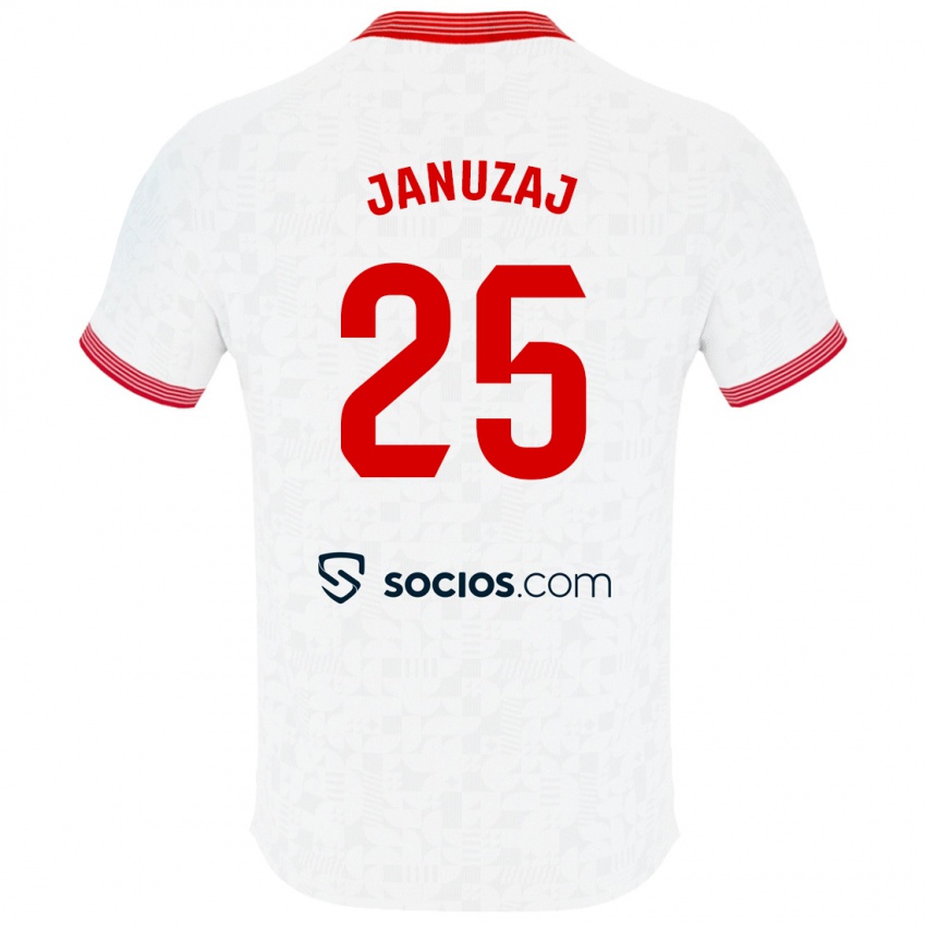 Criança Camisola Adnan Januzaj #25 Branco Principal 2023/24 Camisa