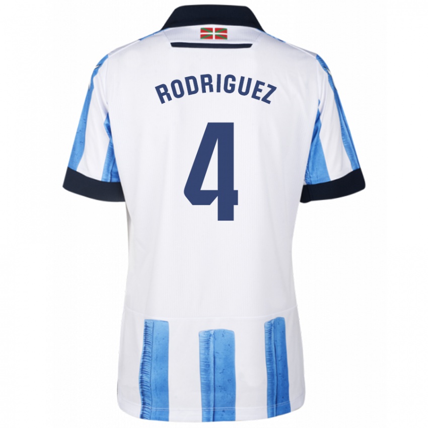 Criança Camisola Peru Rodríguez #4 Branco Azulado Principal 2023/24 Camisa